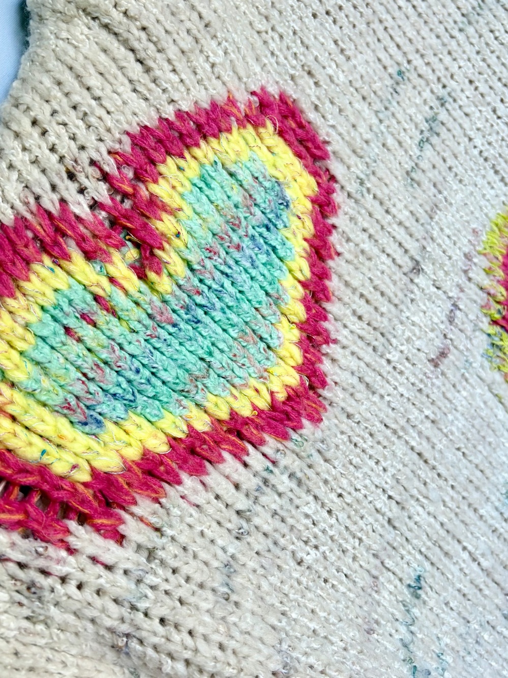 Anthropologie Daily Practice Love Me Heart Cardigan M/L Open Front Wool Blend - Picture 7 of 16